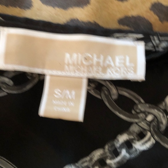 Micheal Kors sixe S-M red silky retro Versace like chain print top cover up - Picture 3 of 6